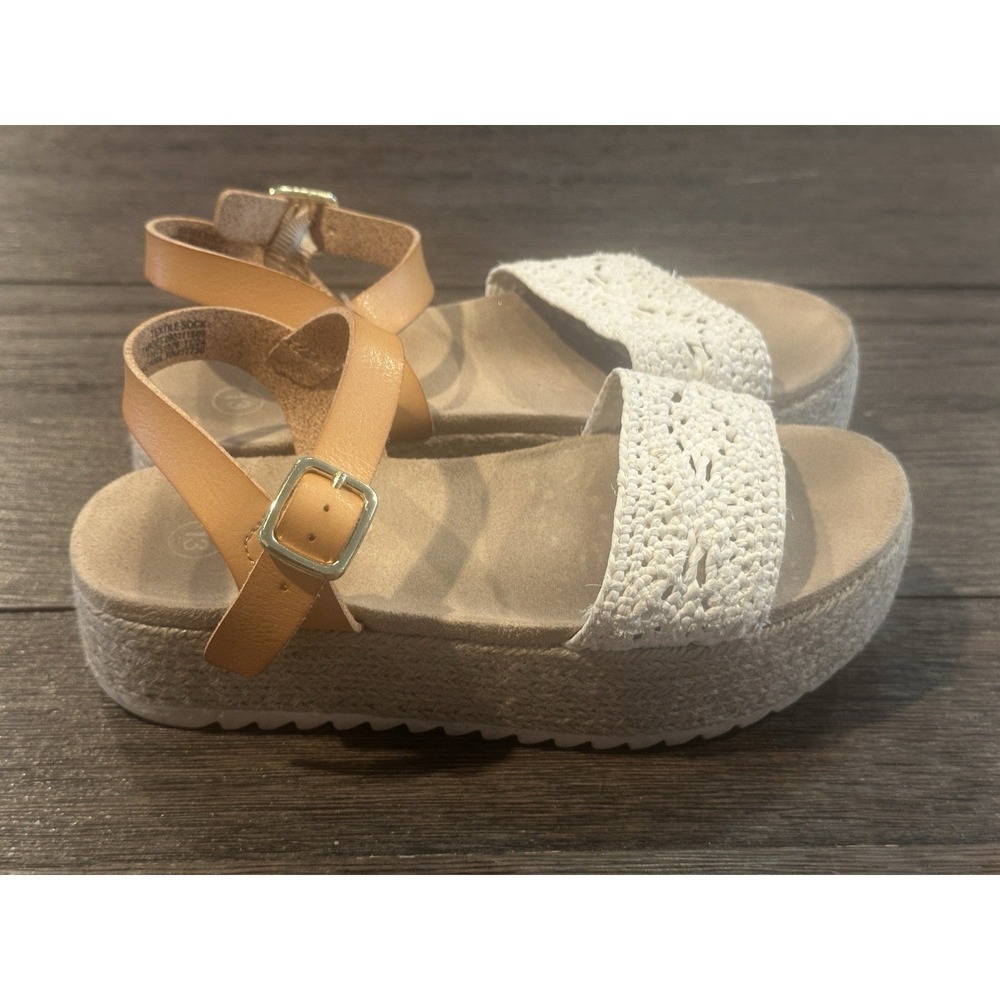 Girls Art Class Crochet Platform Espadrille Sandals Sz 13 Summer Vacation School